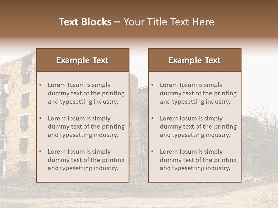 Tree Ruins Military PowerPoint Template