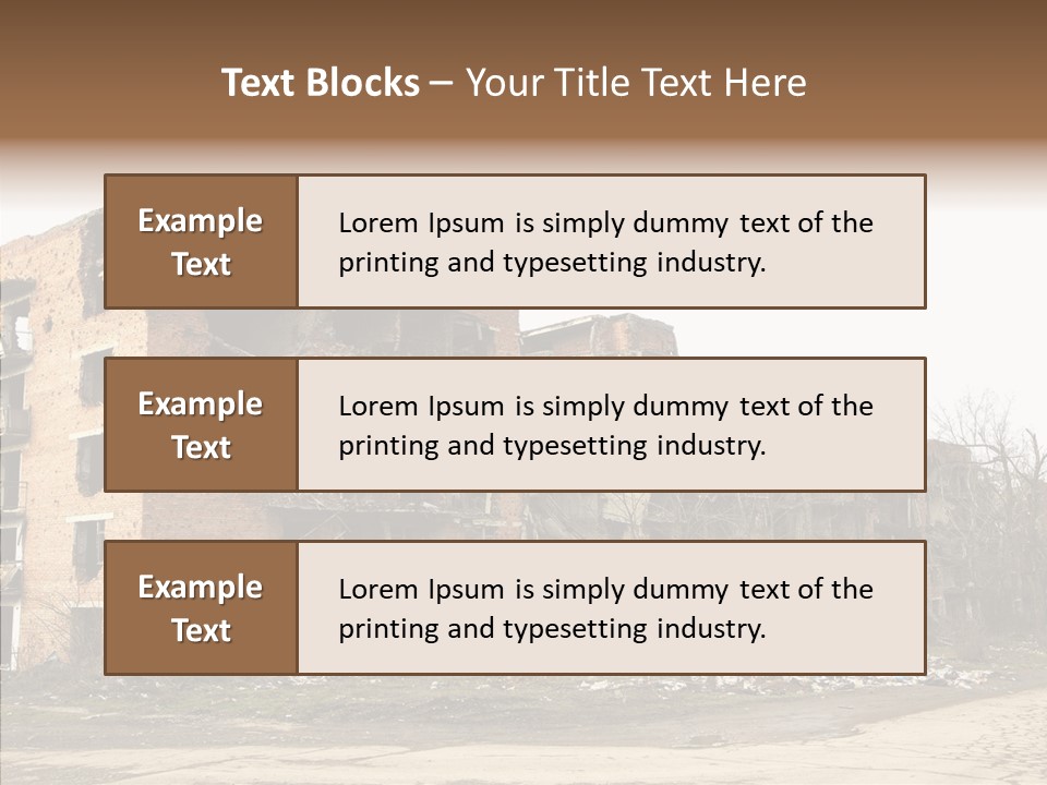 Tree Ruins Military PowerPoint Template