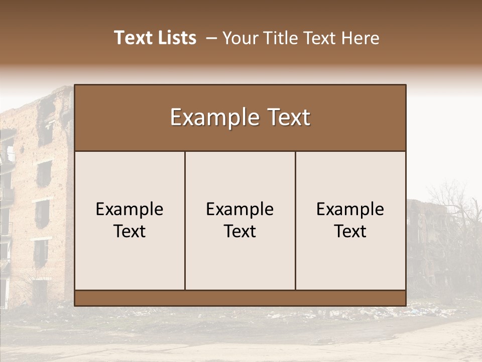 Tree Ruins Military PowerPoint Template