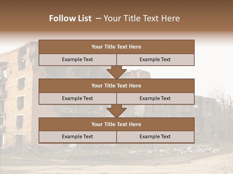 Tree Ruins Military PowerPoint Template