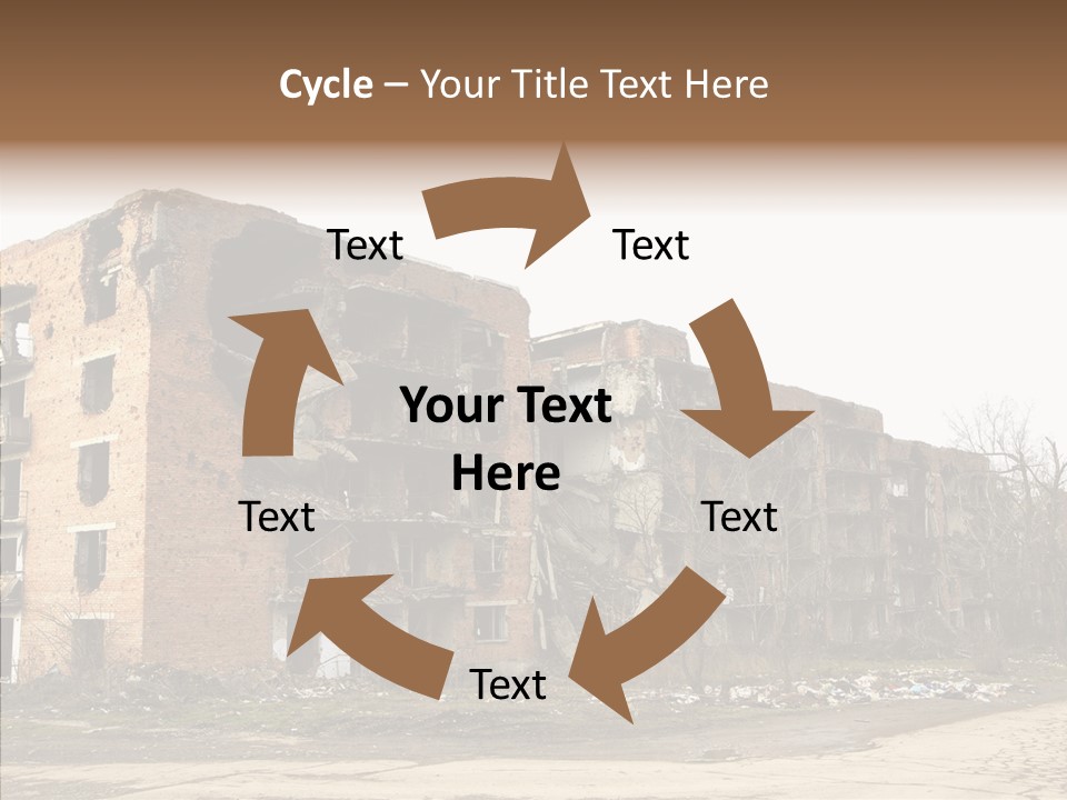 Tree Ruins Military PowerPoint Template