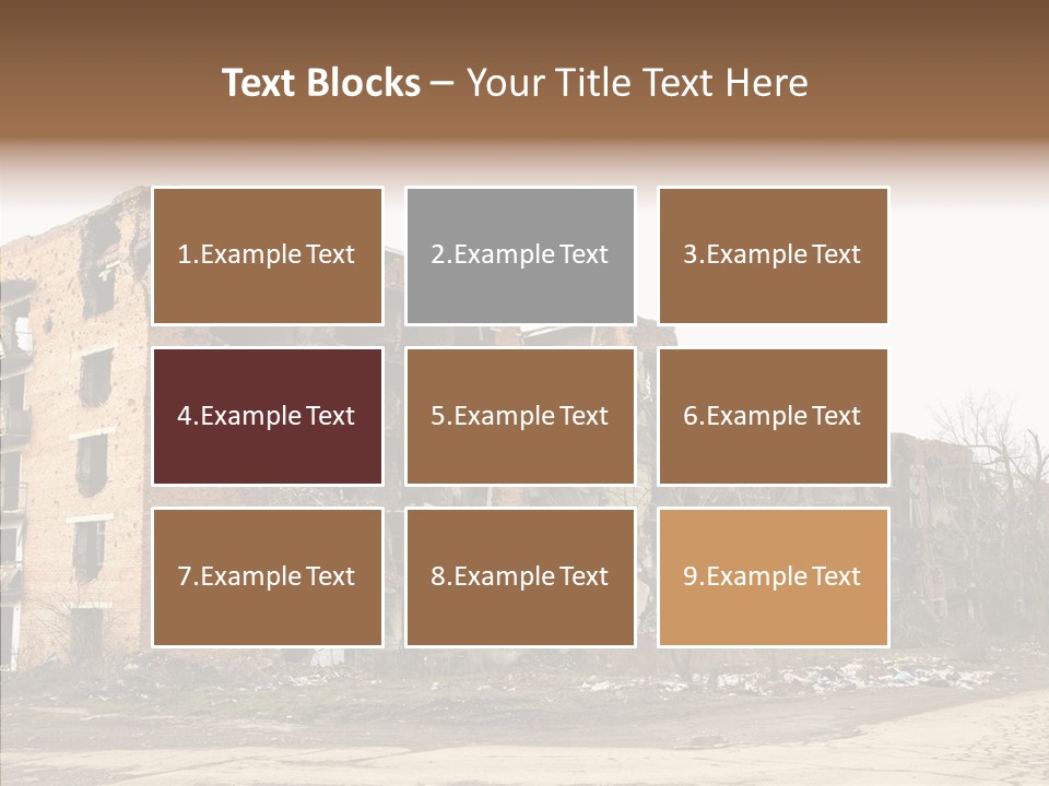 Tree Ruins Military PowerPoint Template