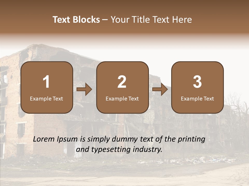 Tree Ruins Military PowerPoint Template