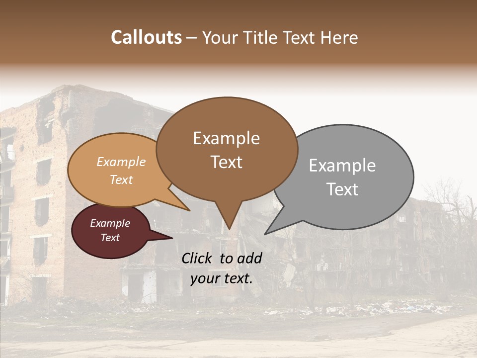 Tree Ruins Military PowerPoint Template