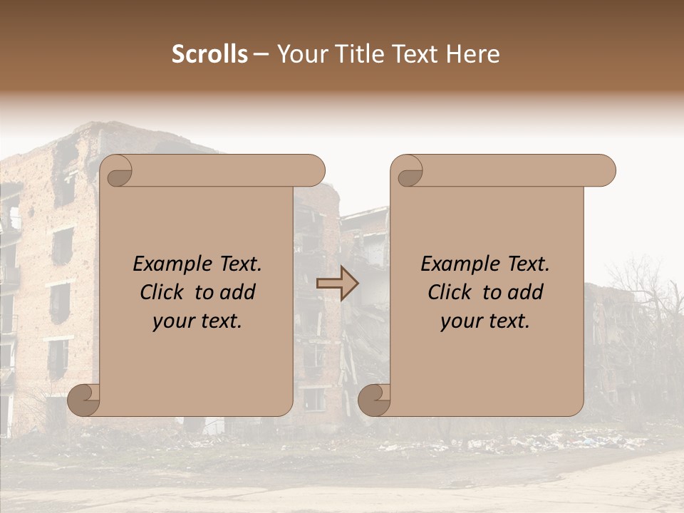 Tree Ruins Military PowerPoint Template