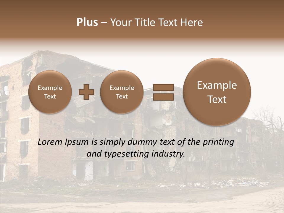 Tree Ruins Military PowerPoint Template
