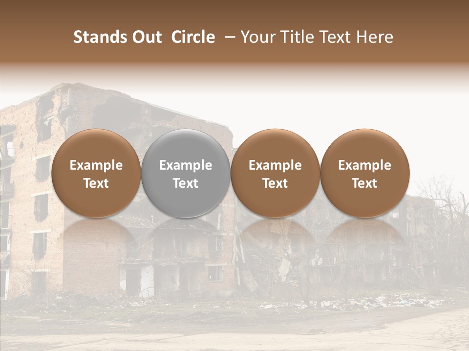 Tree Ruins Military PowerPoint Template