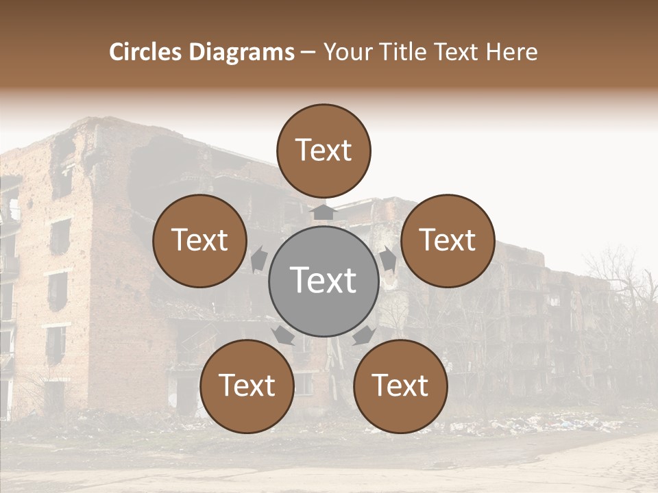 Tree Ruins Military PowerPoint Template