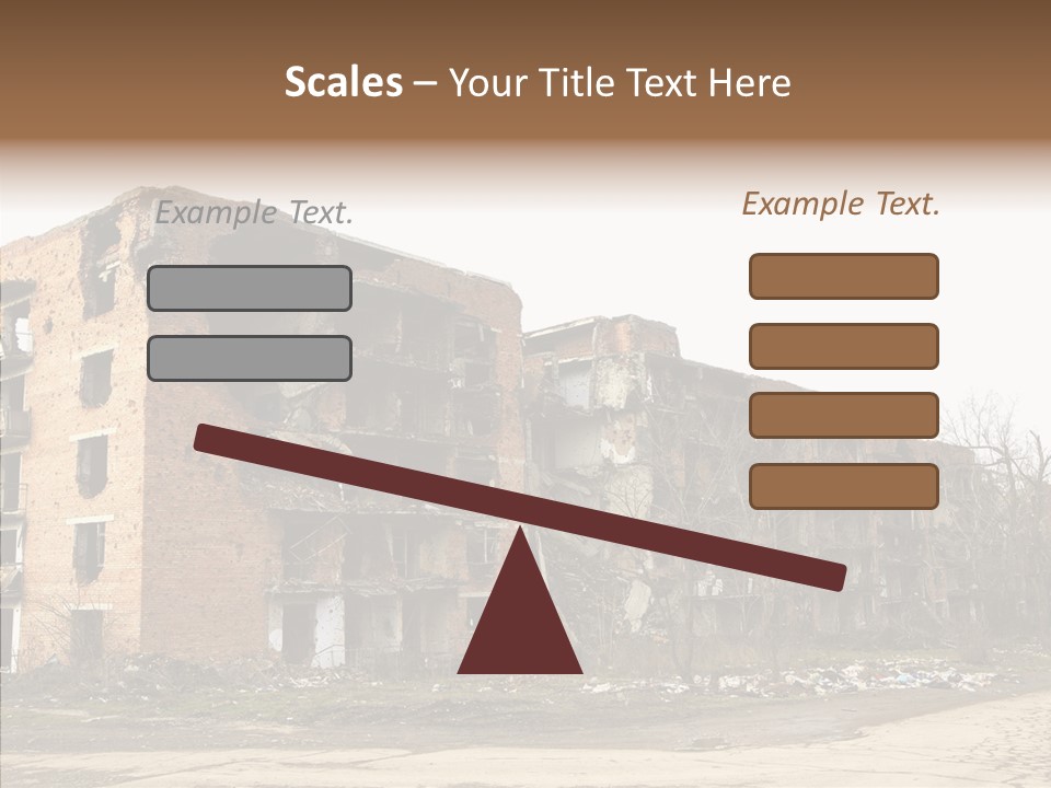 Tree Ruins Military PowerPoint Template