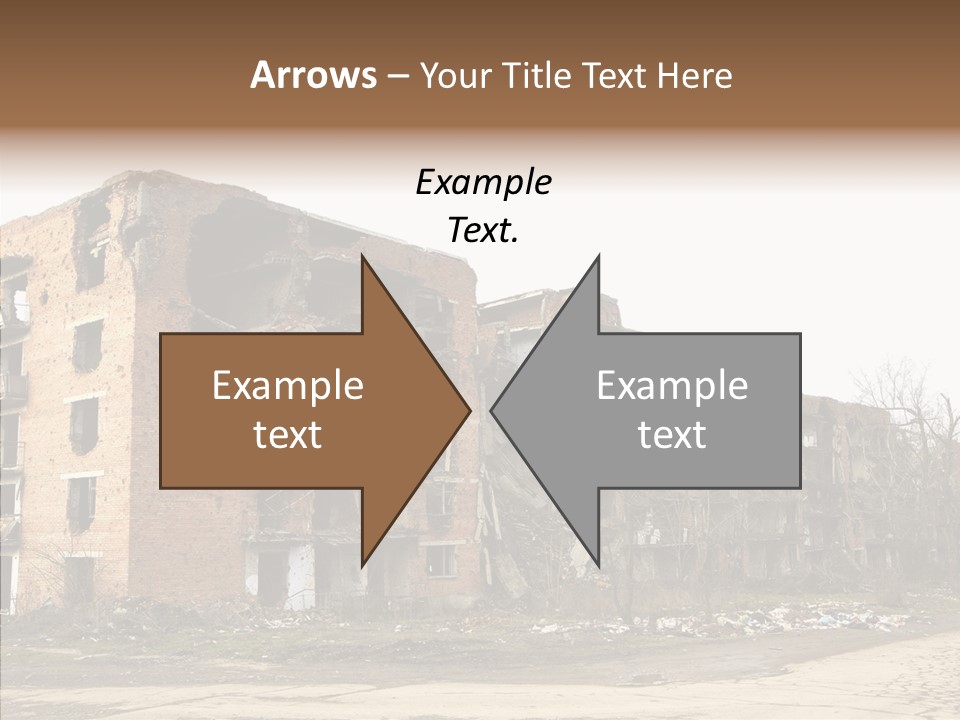 Tree Ruins Military PowerPoint Template