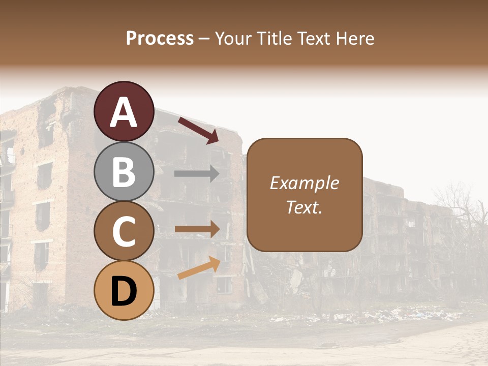 Tree Ruins Military PowerPoint Template