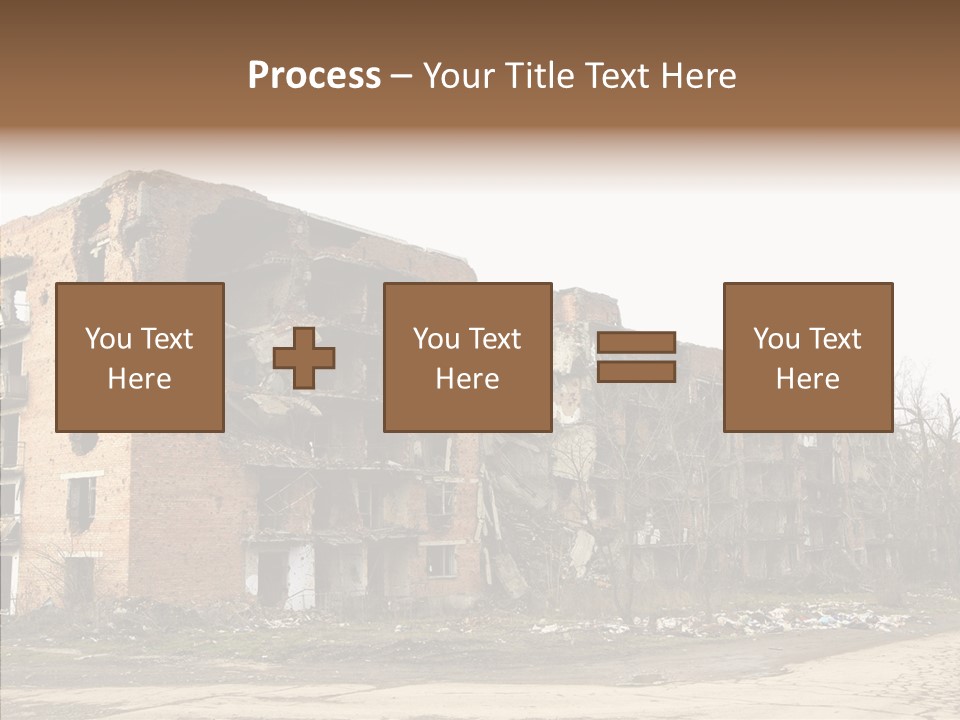 Tree Ruins Military PowerPoint Template