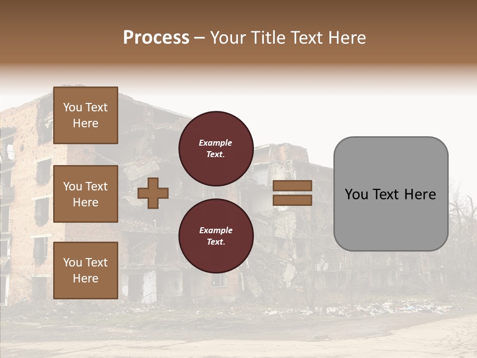 Tree Ruins Military PowerPoint Template