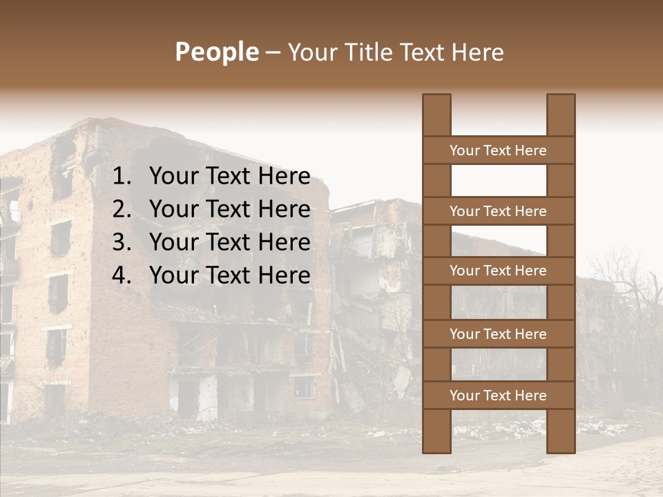Tree Ruins Military PowerPoint Template