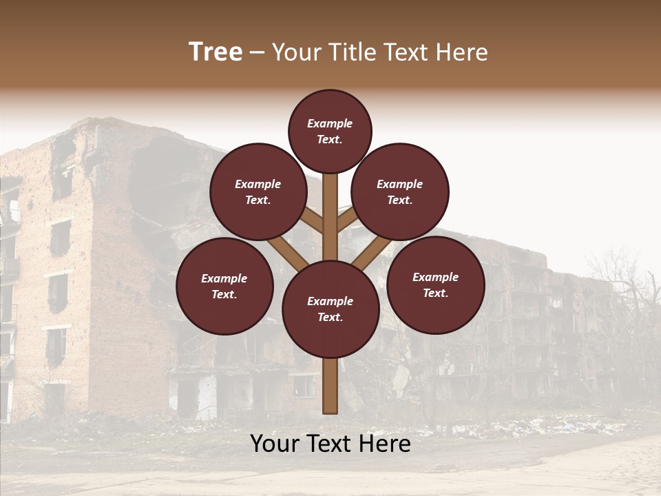 Tree Ruins Military PowerPoint Template