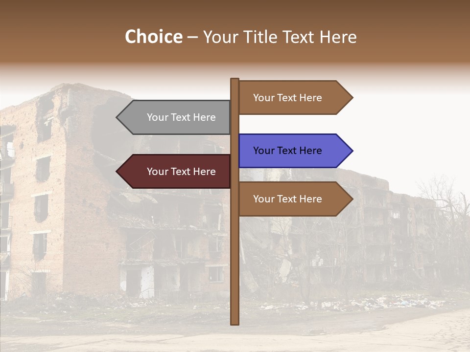 Tree Ruins Military PowerPoint Template