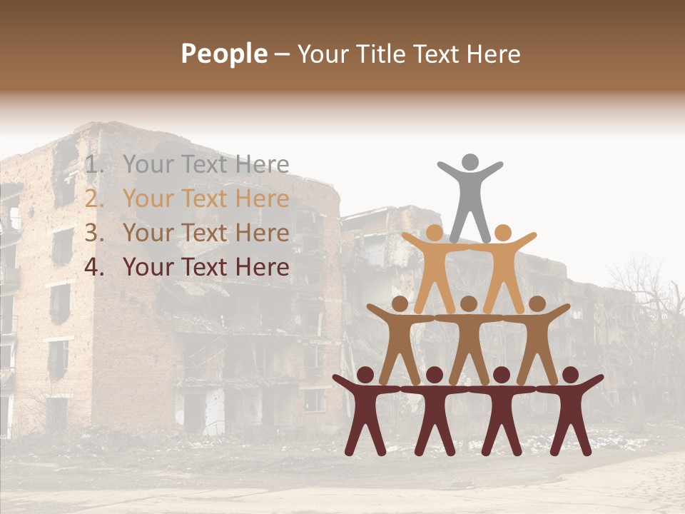 Tree Ruins Military PowerPoint Template