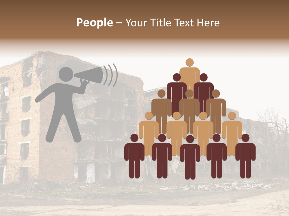 Tree Ruins Military PowerPoint Template
