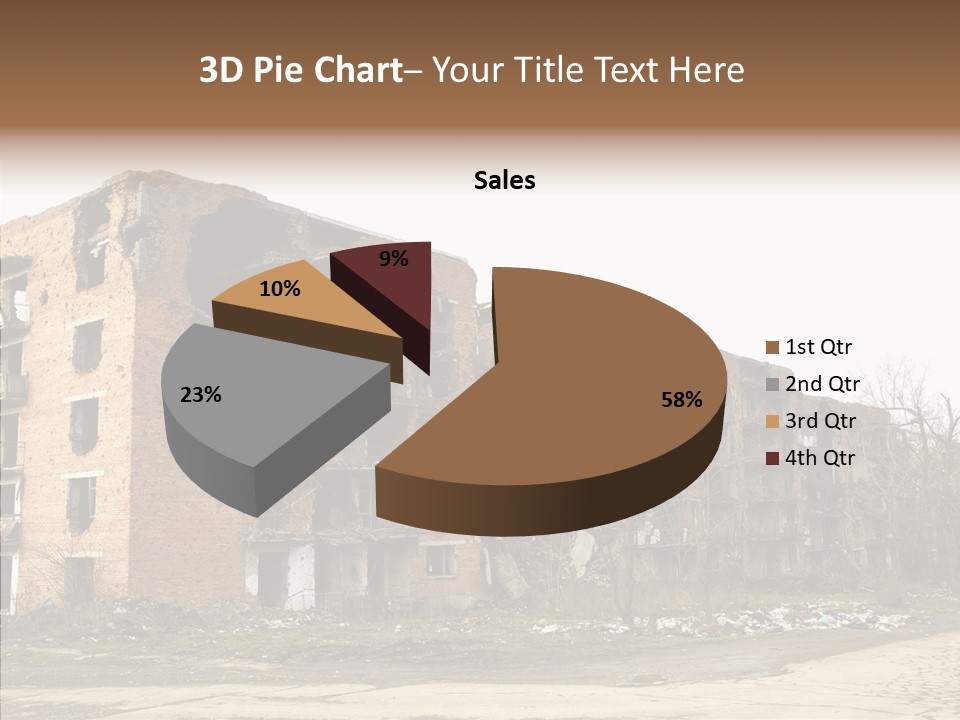 Tree Ruins Military PowerPoint Template