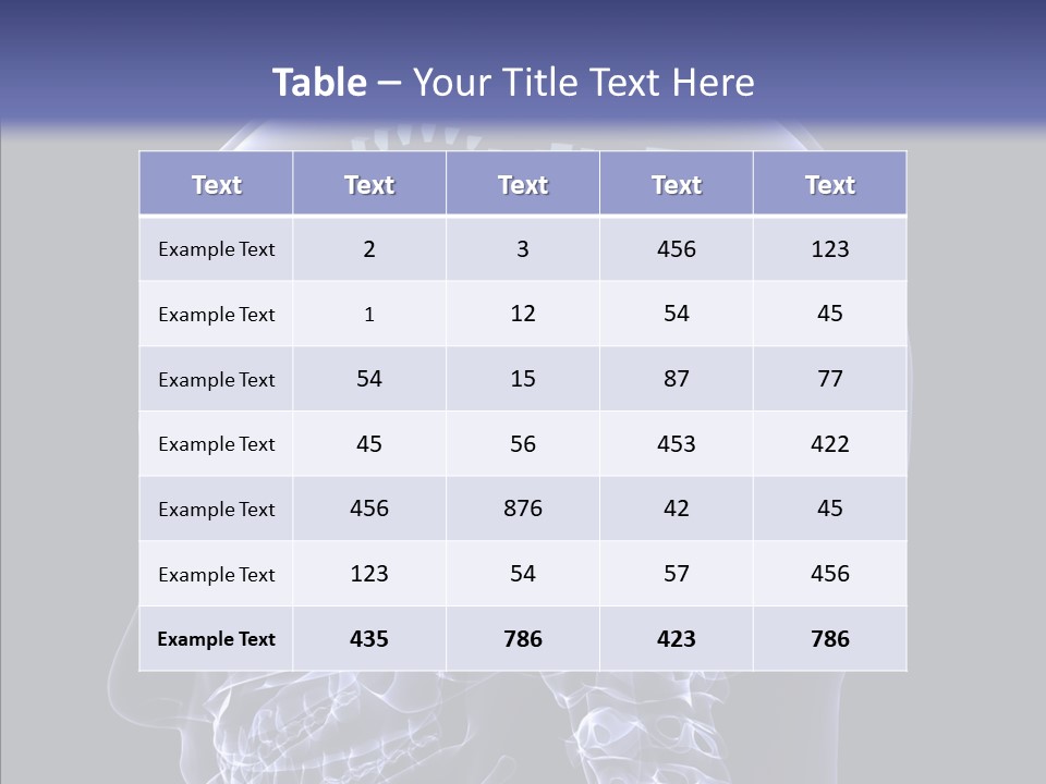 Reflect Bone Knowledge PowerPoint Template