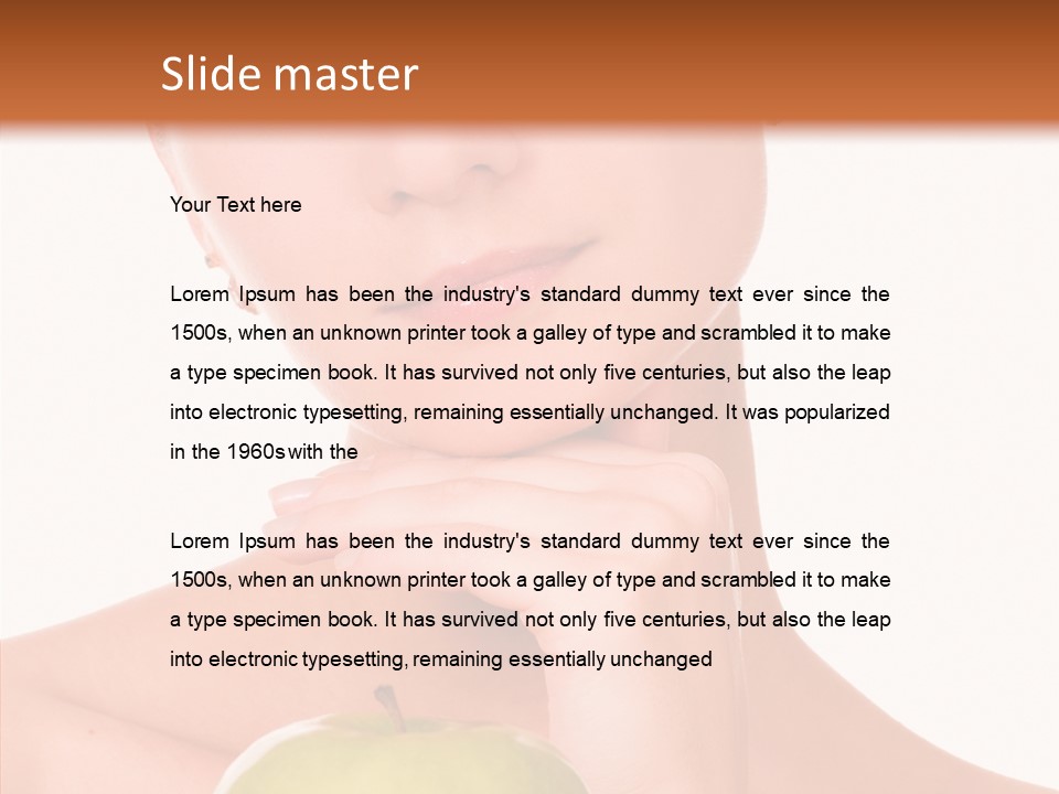 Female Person Hand PowerPoint Template