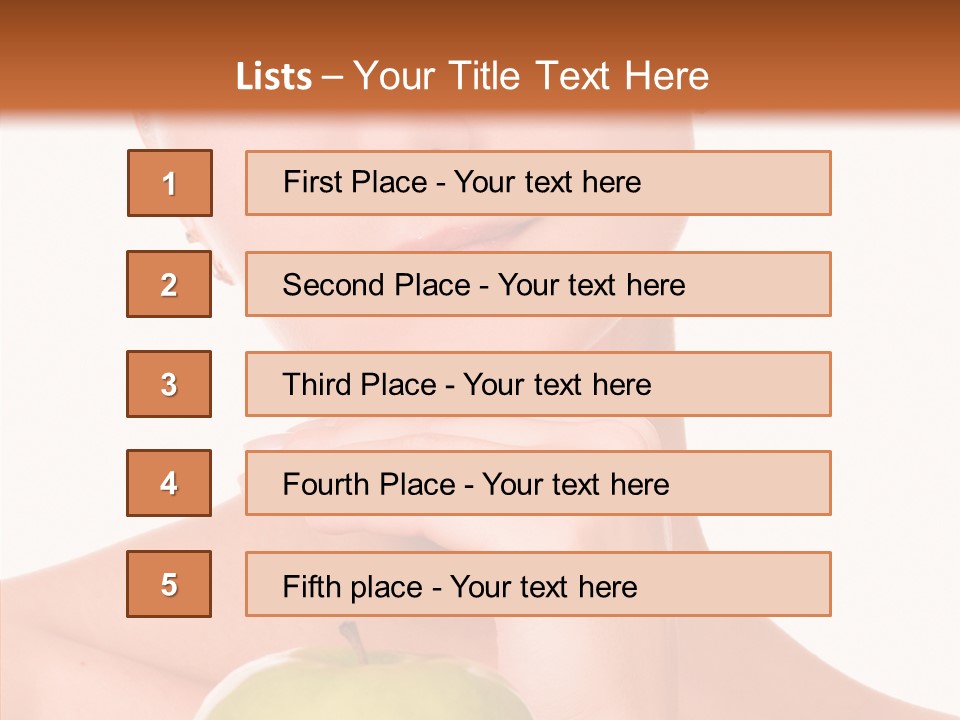 Female Person Hand PowerPoint Template