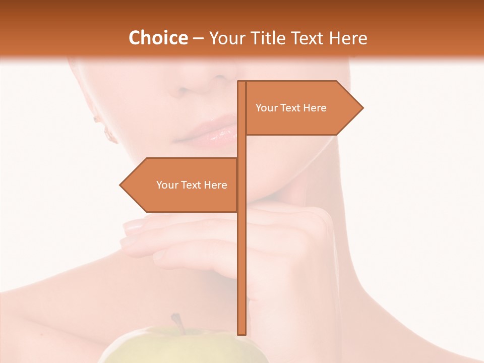 Female Person Hand PowerPoint Template