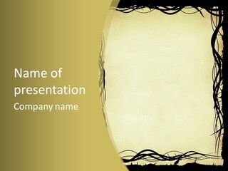 Papers Backgrounds Border PowerPoint Template