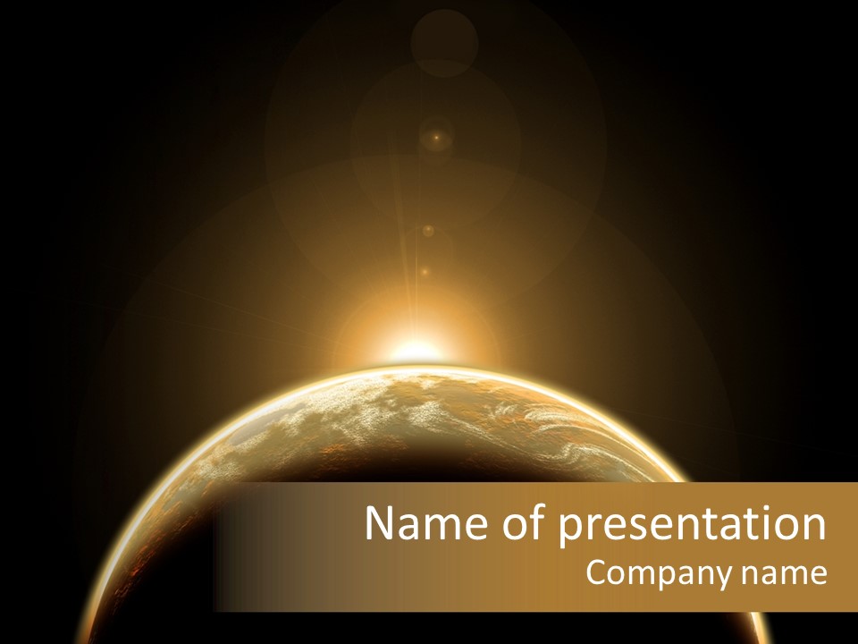 Dawn Astronomy Atmosphere PowerPoint Template