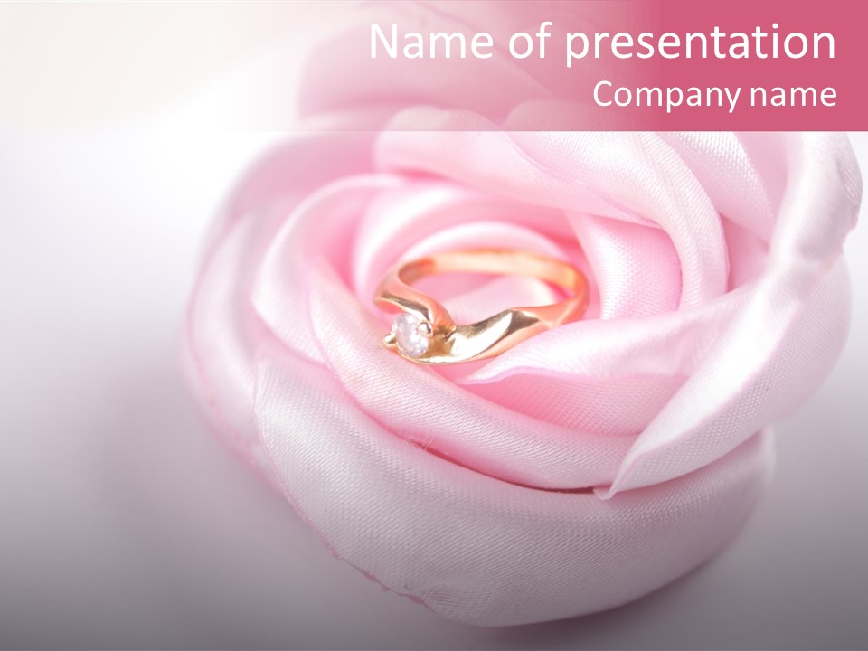 Shiny Engagement Ring PowerPoint Template