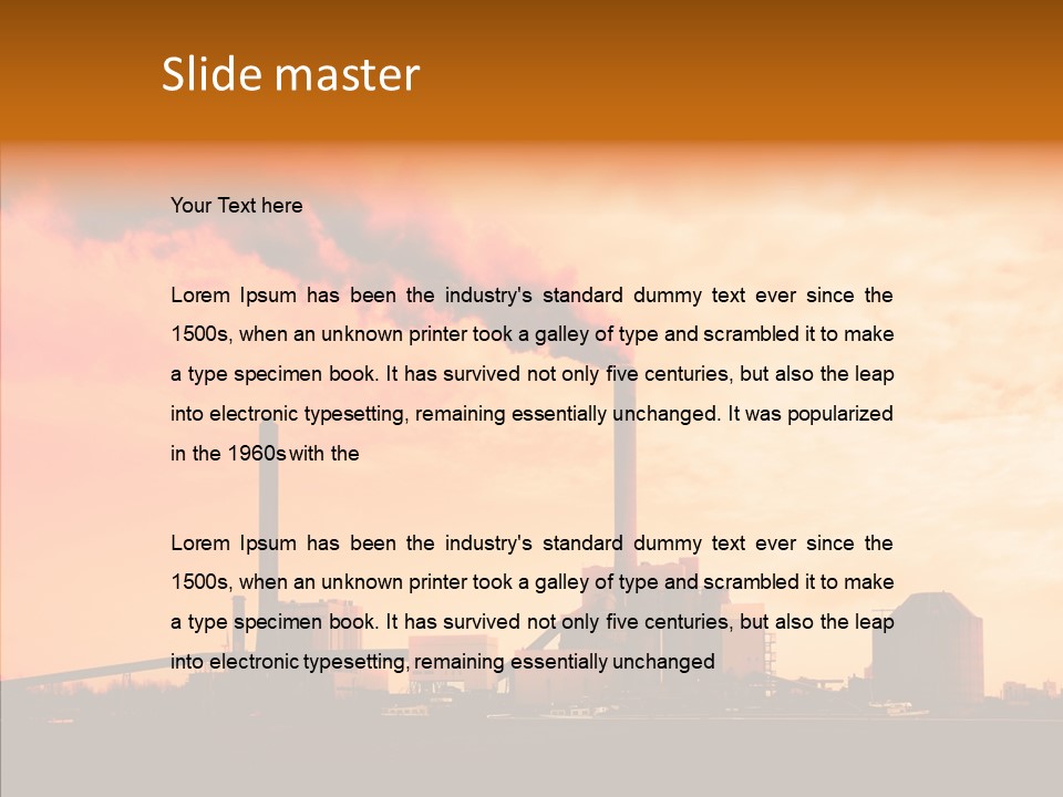 Structure Smog Petroleum PowerPoint Template