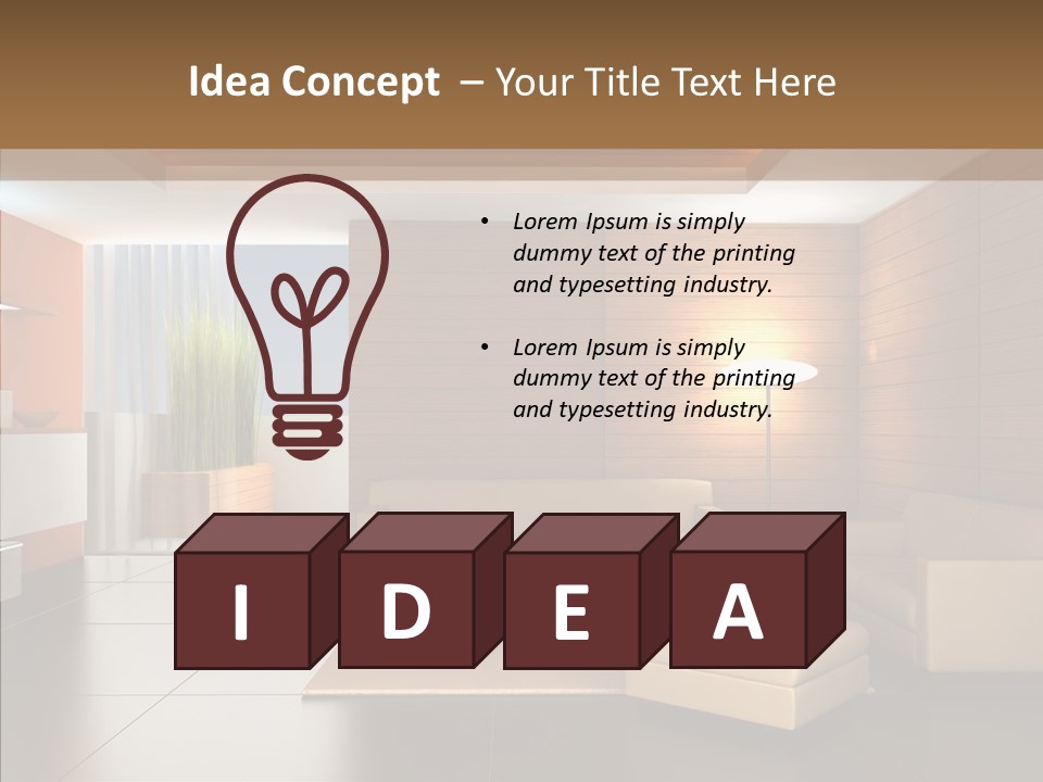 Lamp Minimalist Geometry PowerPoint Template