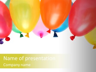 Helium Balloon Happy PowerPoint Template