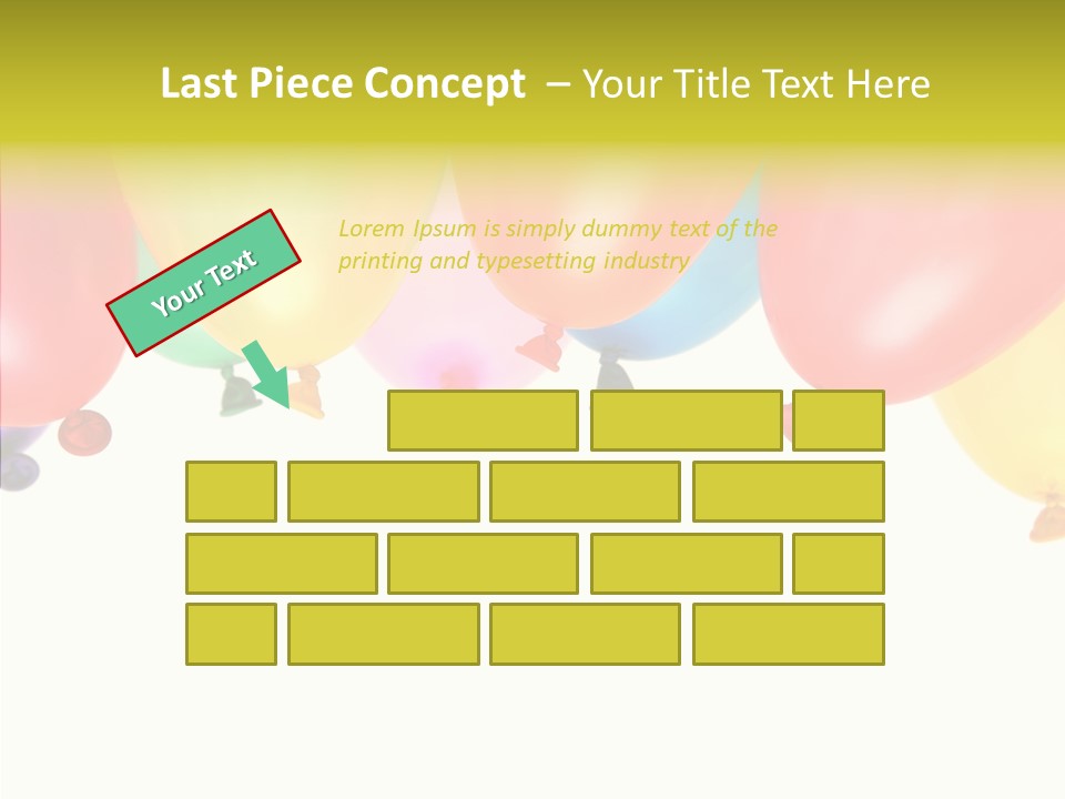 Helium Balloon Happy PowerPoint Template