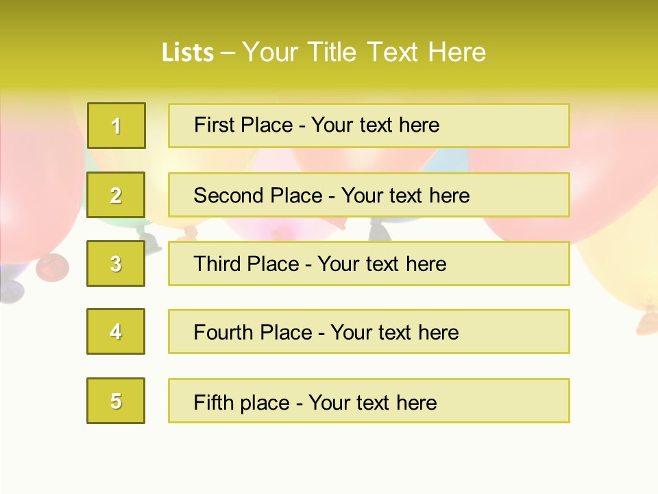 Helium Balloon Happy PowerPoint Template