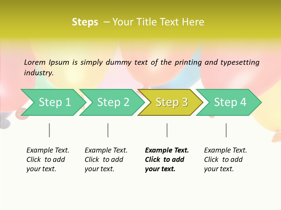 Helium Balloon Happy PowerPoint Template