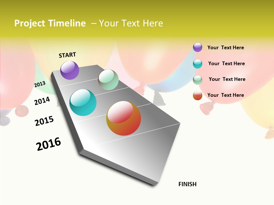Helium Balloon Happy PowerPoint Template