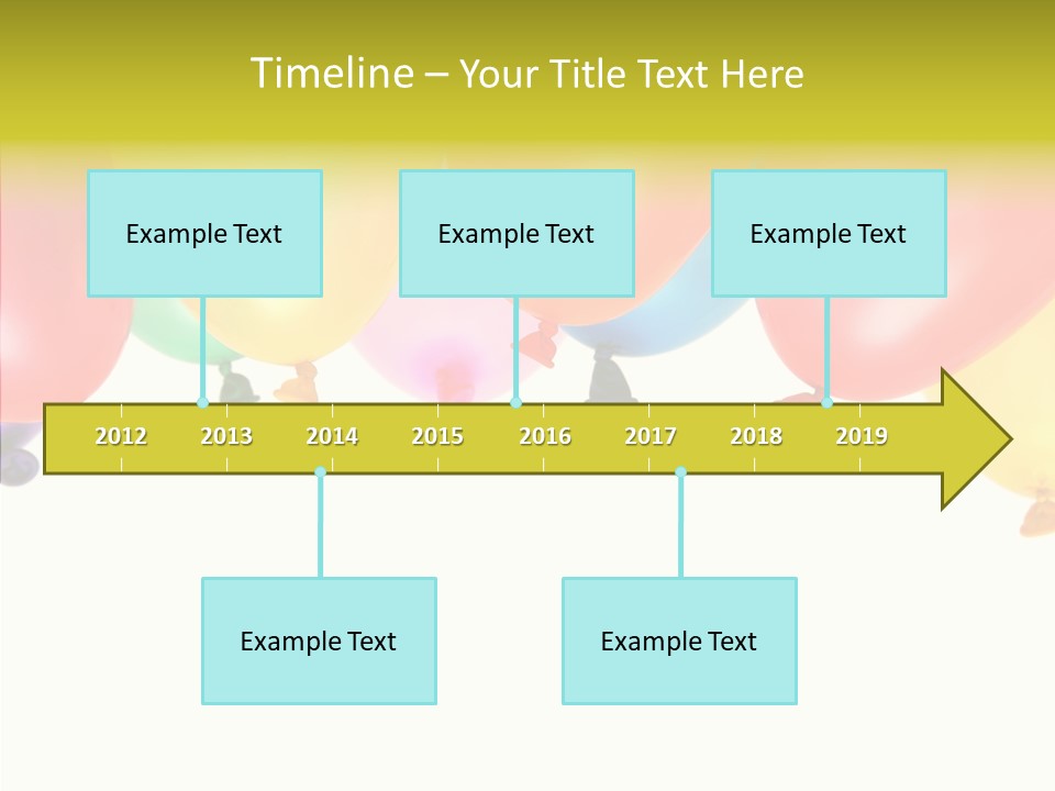Helium Balloon Happy PowerPoint Template