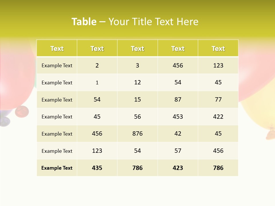 Helium Balloon Happy PowerPoint Template