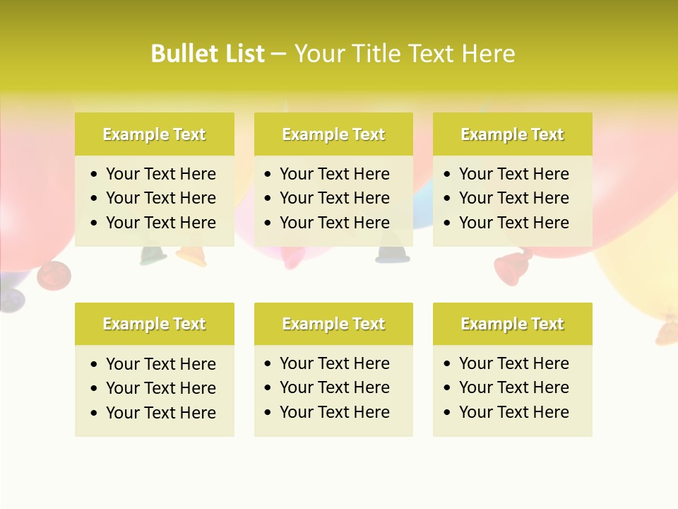 Helium Balloon Happy PowerPoint Template