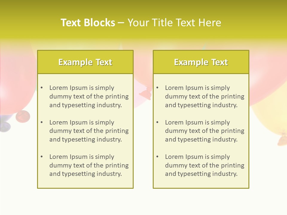 Helium Balloon Happy PowerPoint Template