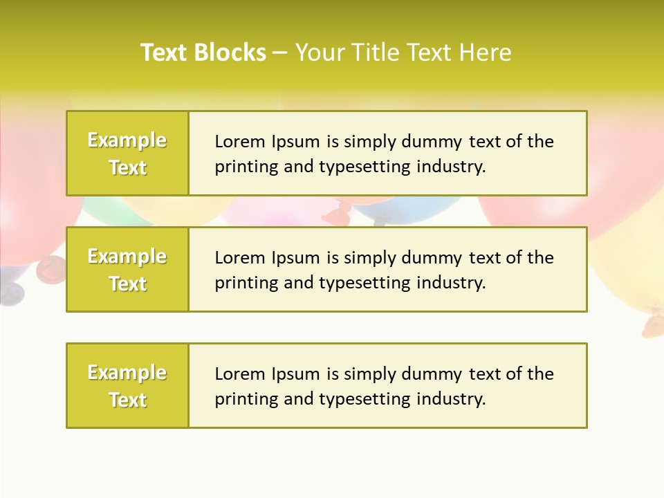 Helium Balloon Happy PowerPoint Template