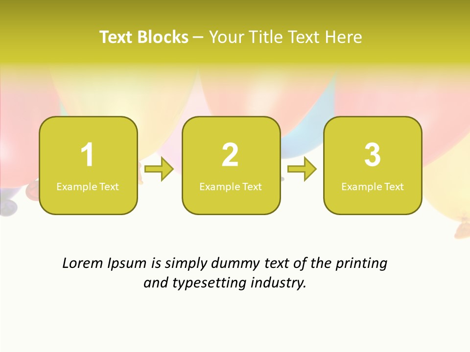 Helium Balloon Happy PowerPoint Template