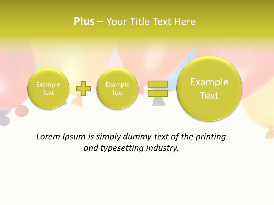Helium Balloon Happy PowerPoint Template