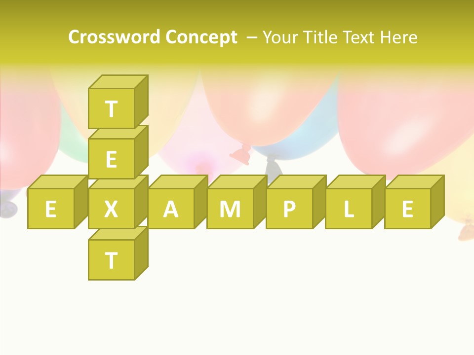 Helium Balloon Happy PowerPoint Template