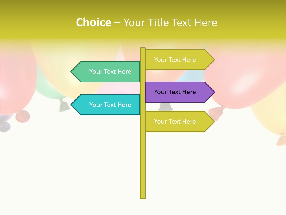 Helium Balloon Happy PowerPoint Template