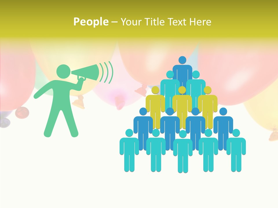 Helium Balloon Happy PowerPoint Template