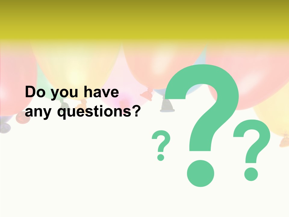 Helium Balloon Happy PowerPoint Template