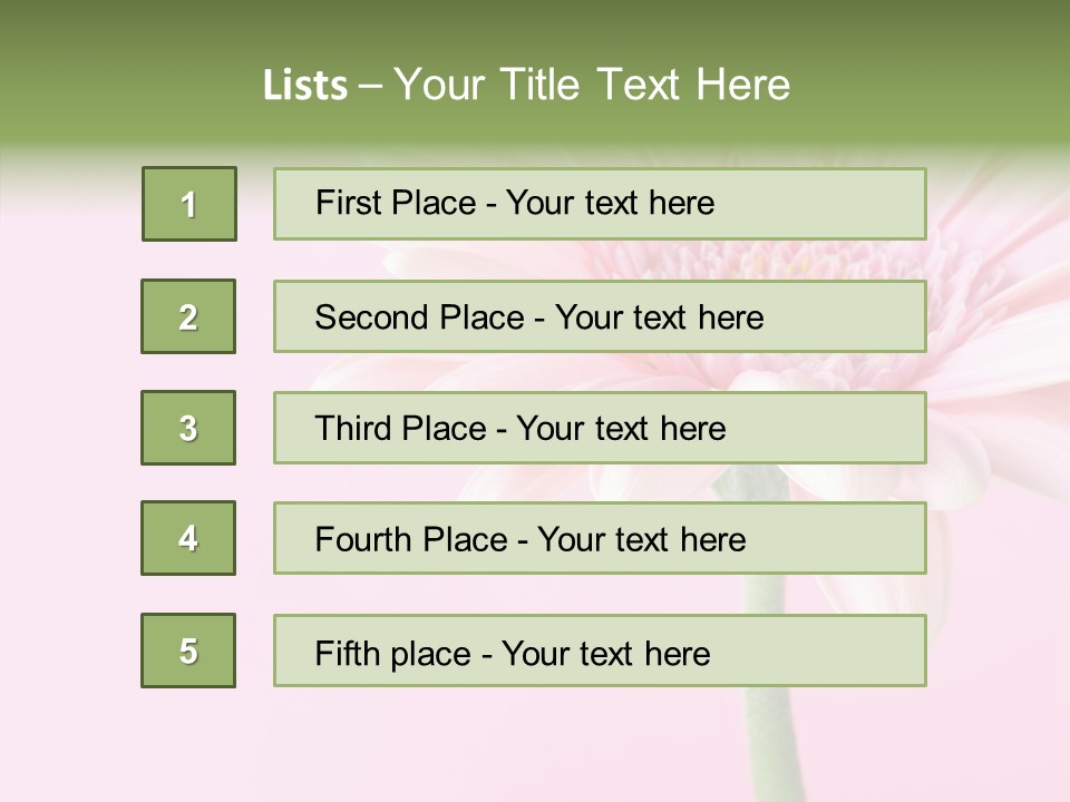 Flower Petals Isolated PowerPoint Template