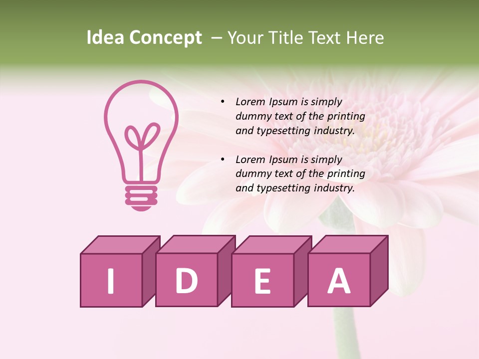 Flower Petals Isolated PowerPoint Template